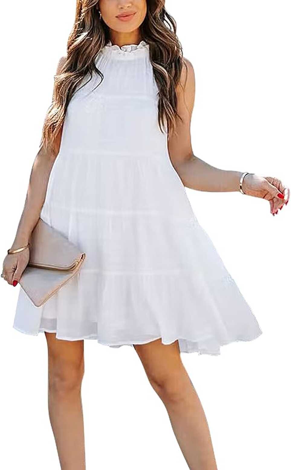 White Graduation Dress,Knee Length Dress for Women, Strapless ...