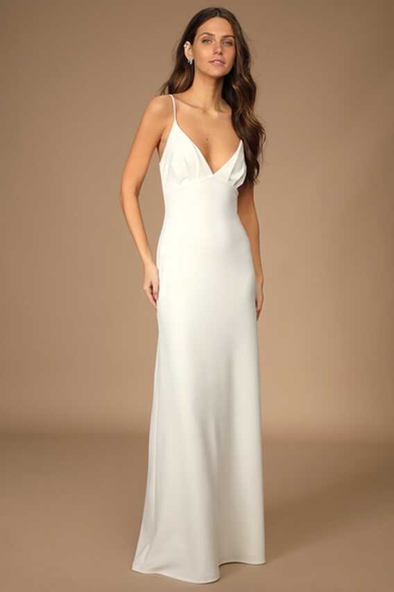 White Maxi Dress - Sleeveless Dress - V-Neck Maxi Dress - Lulus