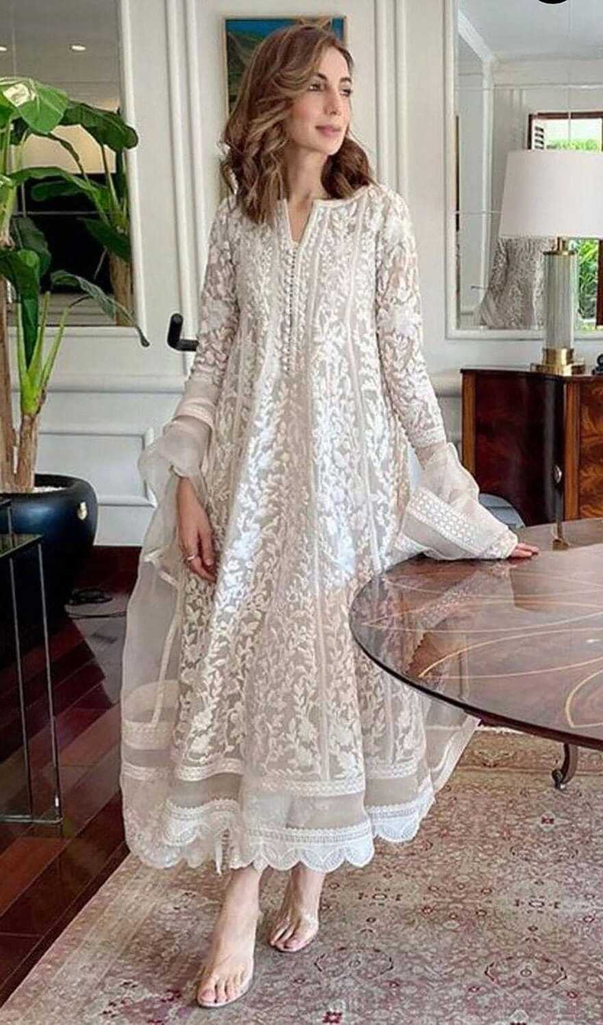 White Maxi Dress Pakistani - Etsy UK