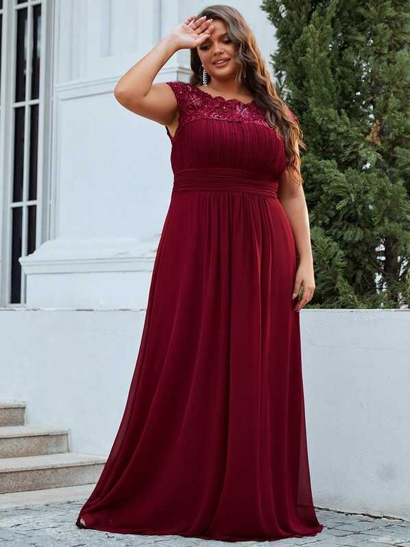 Wholesale Evening Dresses for Women Plus Size Lace Sleeve