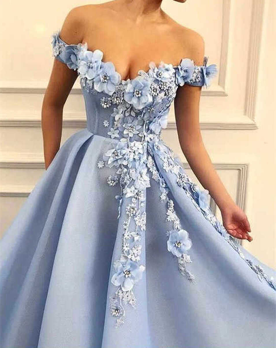 Wholesale High Quality Prom Dresses Hand Flowers Appliques ...