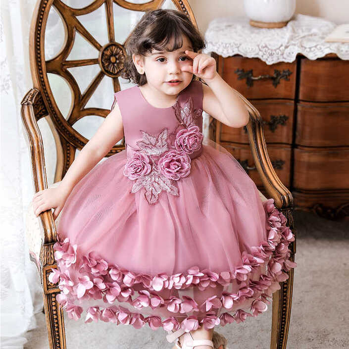 Wholesale Infant Baby Birthday Dress 1 Year Old Girl Newborn Baby ...