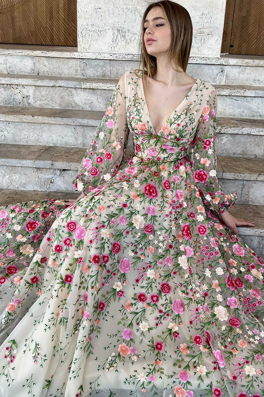 Wildflower Romance Embroidered Maxi Dress