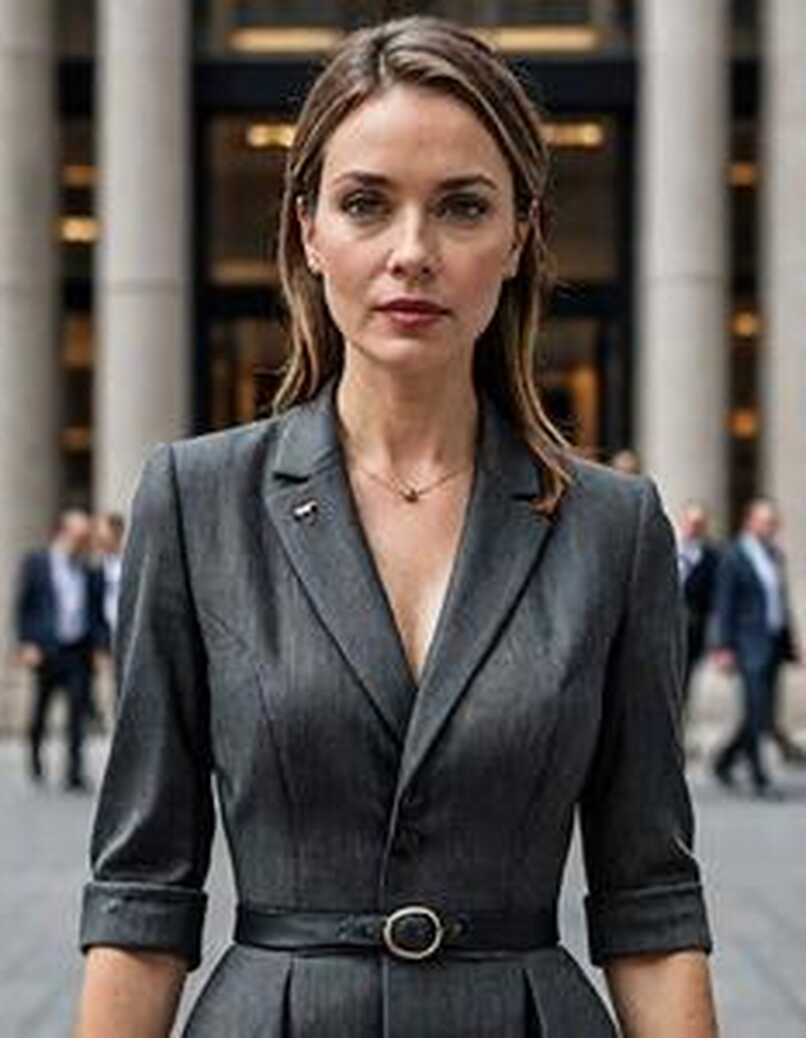 Woman Modern Formal Business Attire Dress Face Swap ID:1460077