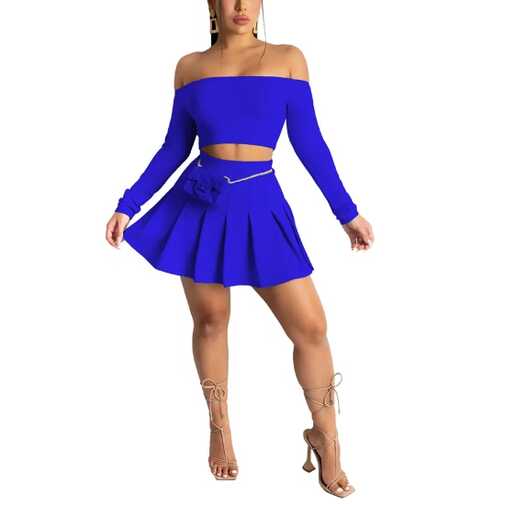 Women′ S 2 Piece Outfits Crop Top and Mini Skirt Set - China 2 ...