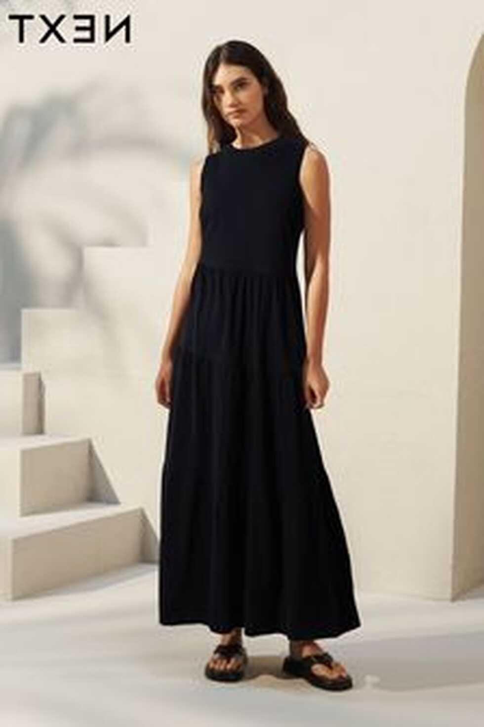 Women&#39;s Black Summer Dress Holiday Maxi Dresses | Next Luxembourg