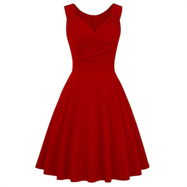 Women&#39;s Casual Dresses Knee-Length A-line Elegant Dresses(Red,XXL ...