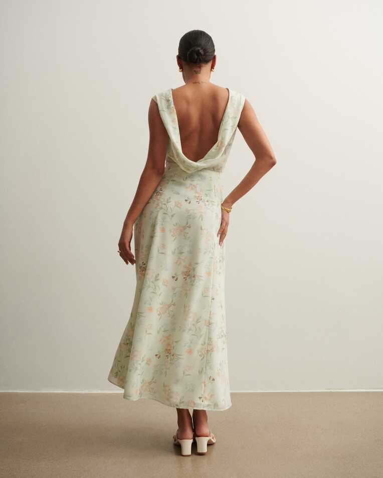 Women&#39;s Draped Open-Back Maxi Dress | Women&#39;s Clearance ...