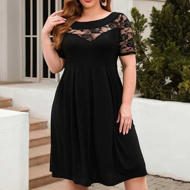 Women&#39;s Plus Size Vintage A Line Cocktail Party Formal Wedding ...