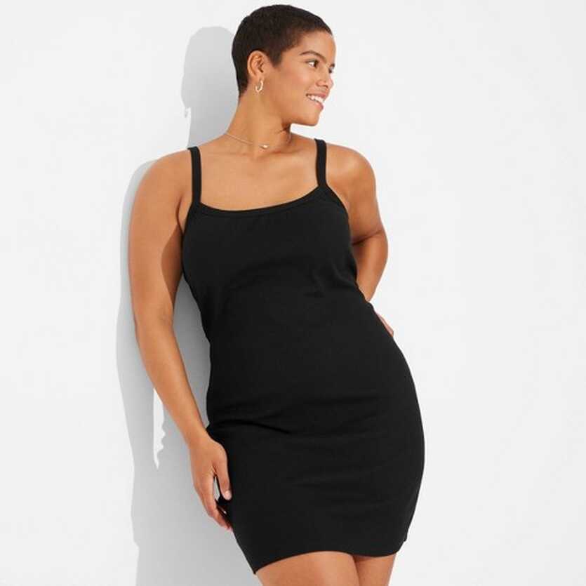 Women&#39;s Scoop Back Ribbed Mini Bodycon Dress - Wild Fable™ Black ...