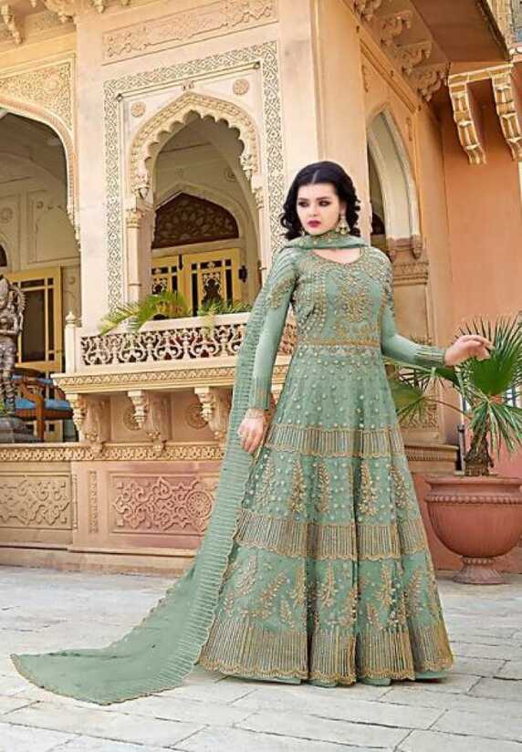 Women&#39;s Wedding Wear Designer Party Wear Salwar Suit Net and silk ...