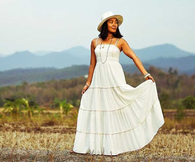 Women Dress, White Dress, Cotton Dress, Long Dress, Summer Dress ...