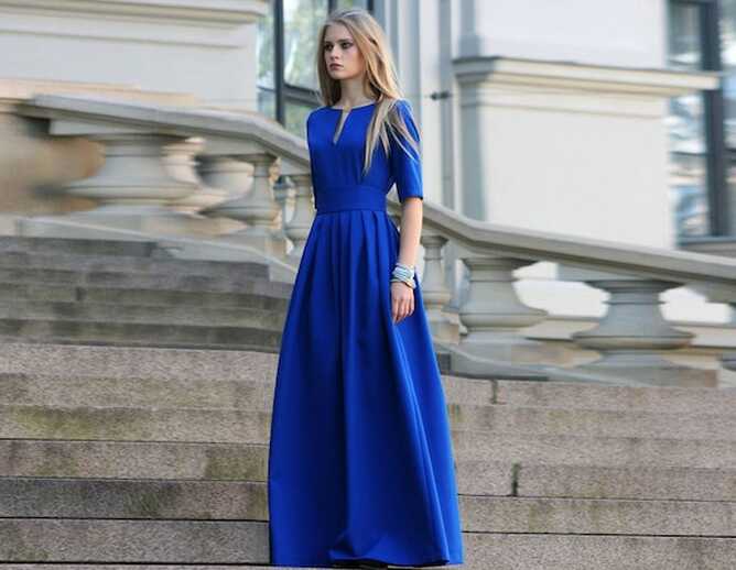 Women Formal Dress, Evening Dress, Royal Blue Maxi Dress, Long ...