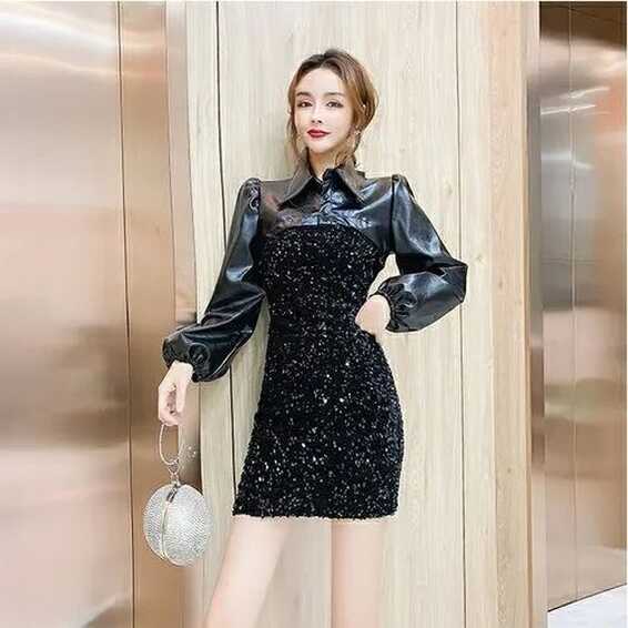 Women Printed Stylish Party Wear Black Dress with jacket at Rs ...