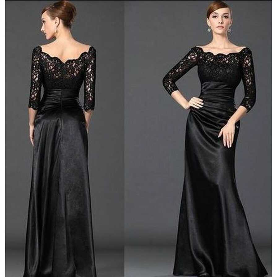 Women Stitch Black Party Wear Long Dress at Rs 15000/piece in ...