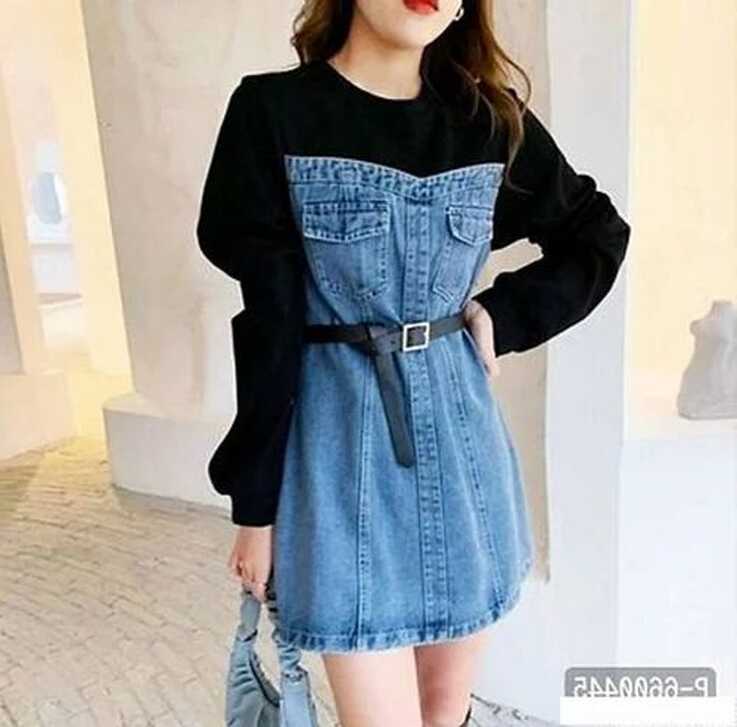 Women Stylish Solid Denim Dress at Rs 785.00 | Jeans Dress, Ladies ...