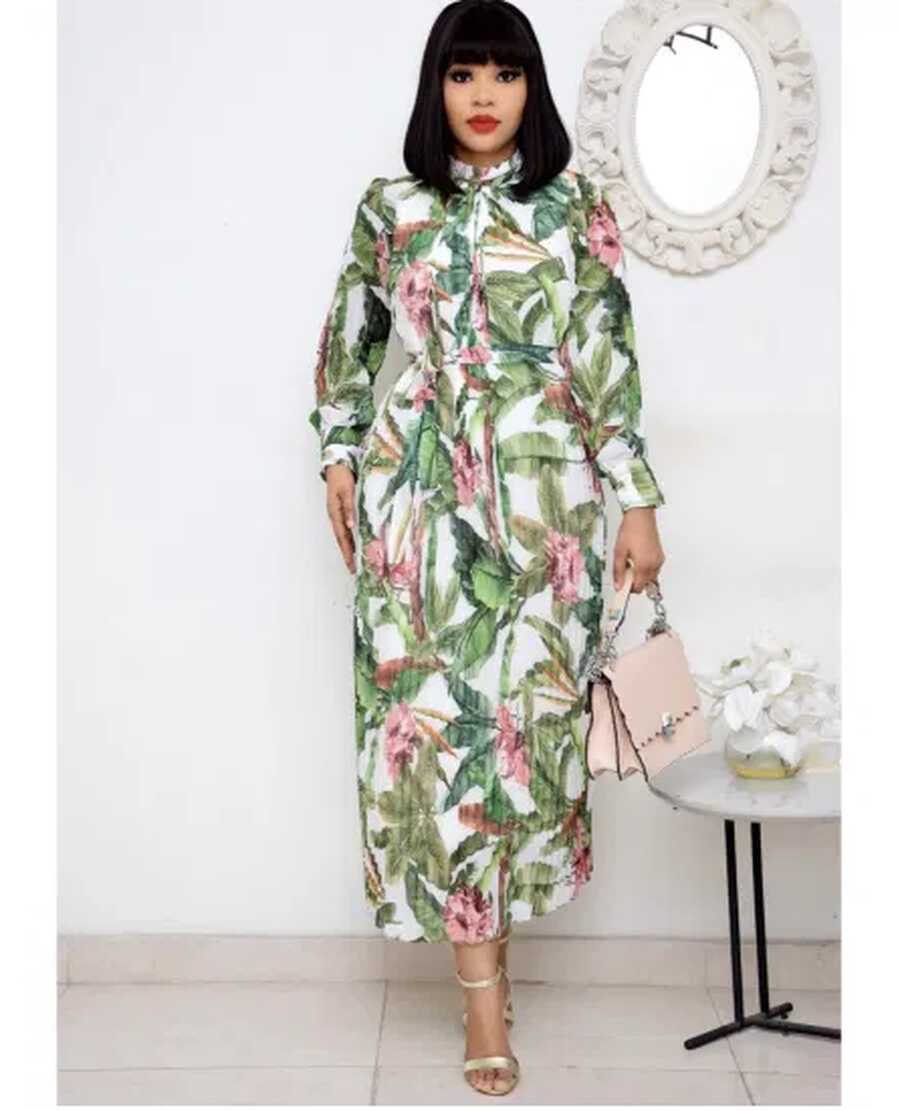 Women Summer Cotton Plus Size Long Maxi Ankara Casual Dress Loose ...