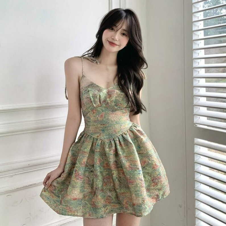 Women Summer Dresses Sleeveless Floral Print Casual Dresses Beach ...