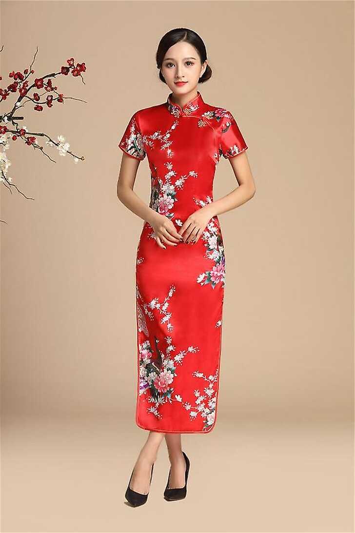 Women Traditional Chinese Dress - Vintage Mandarin Collar Qipao ...