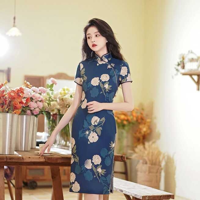 Womens Chinese Dress - Elegant Chinese Style Girls Summer ...