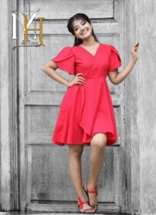 Womens Short Frock More Colour Short Sleeve For Beautiful Girls ...