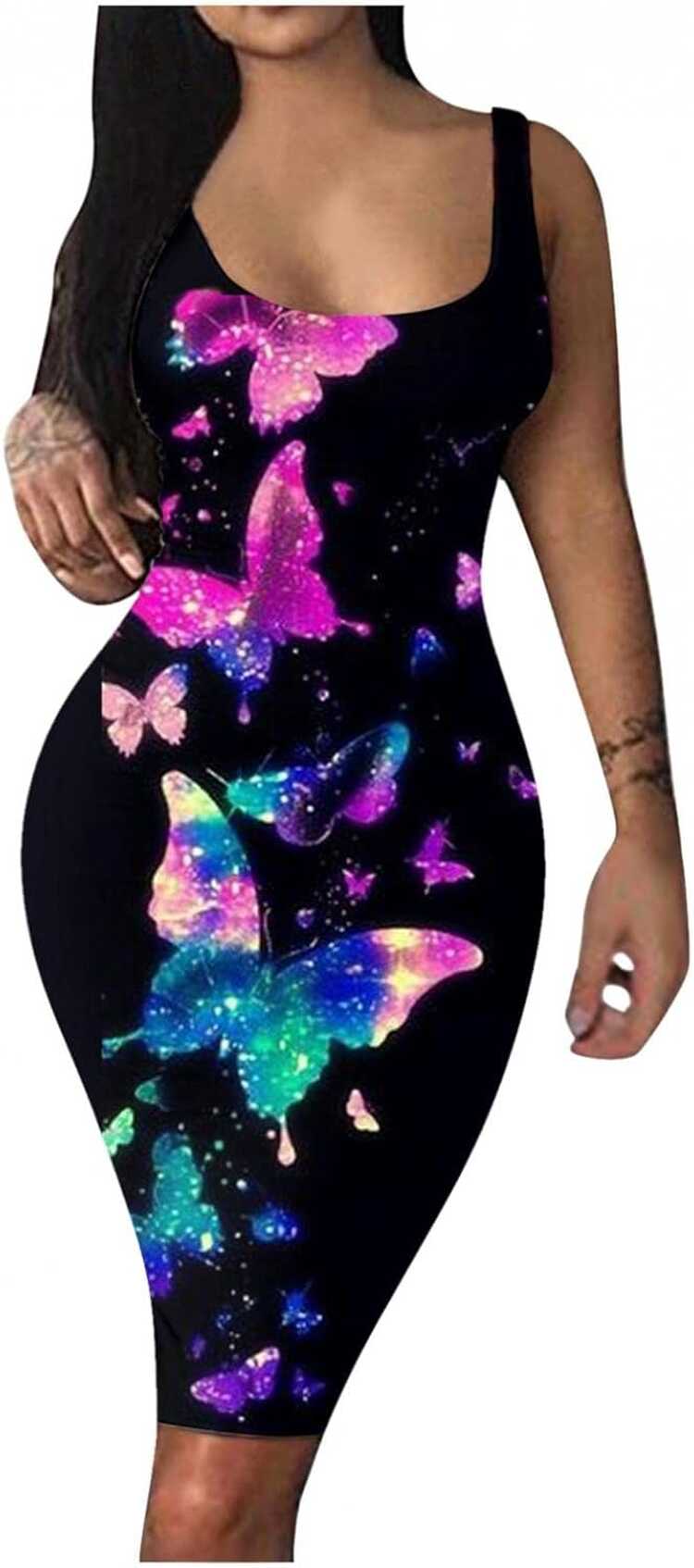 XCWER Summer Bodycon Dresses for Women 2022 Scoop Zimbabwe | Ubuy