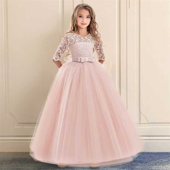 YUANBOO Embroidery Girls Lace Dress For Wedding Party Dresses ...