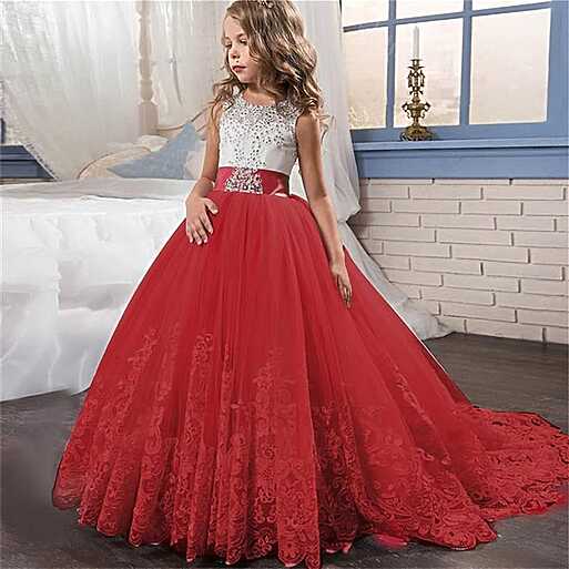 YUANBOO Formal Girl Princess Dress Christmas Dress Girls Party ...