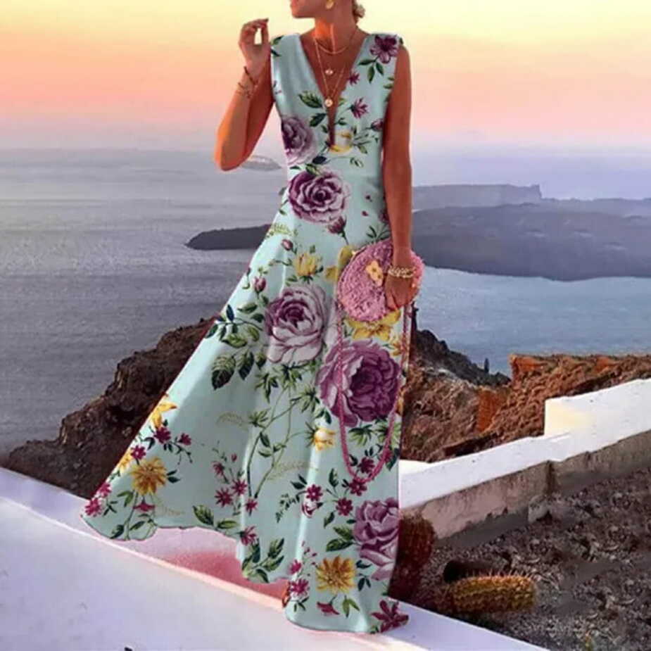 YWDJ Sun Dress for Women Maxi Dress for Women Summer Maxi Casual ...