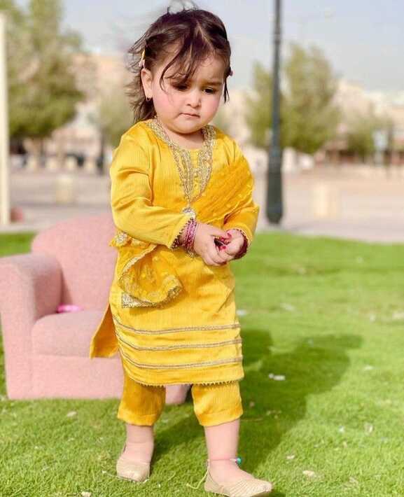 Yellow baby girls eid dresses 2022