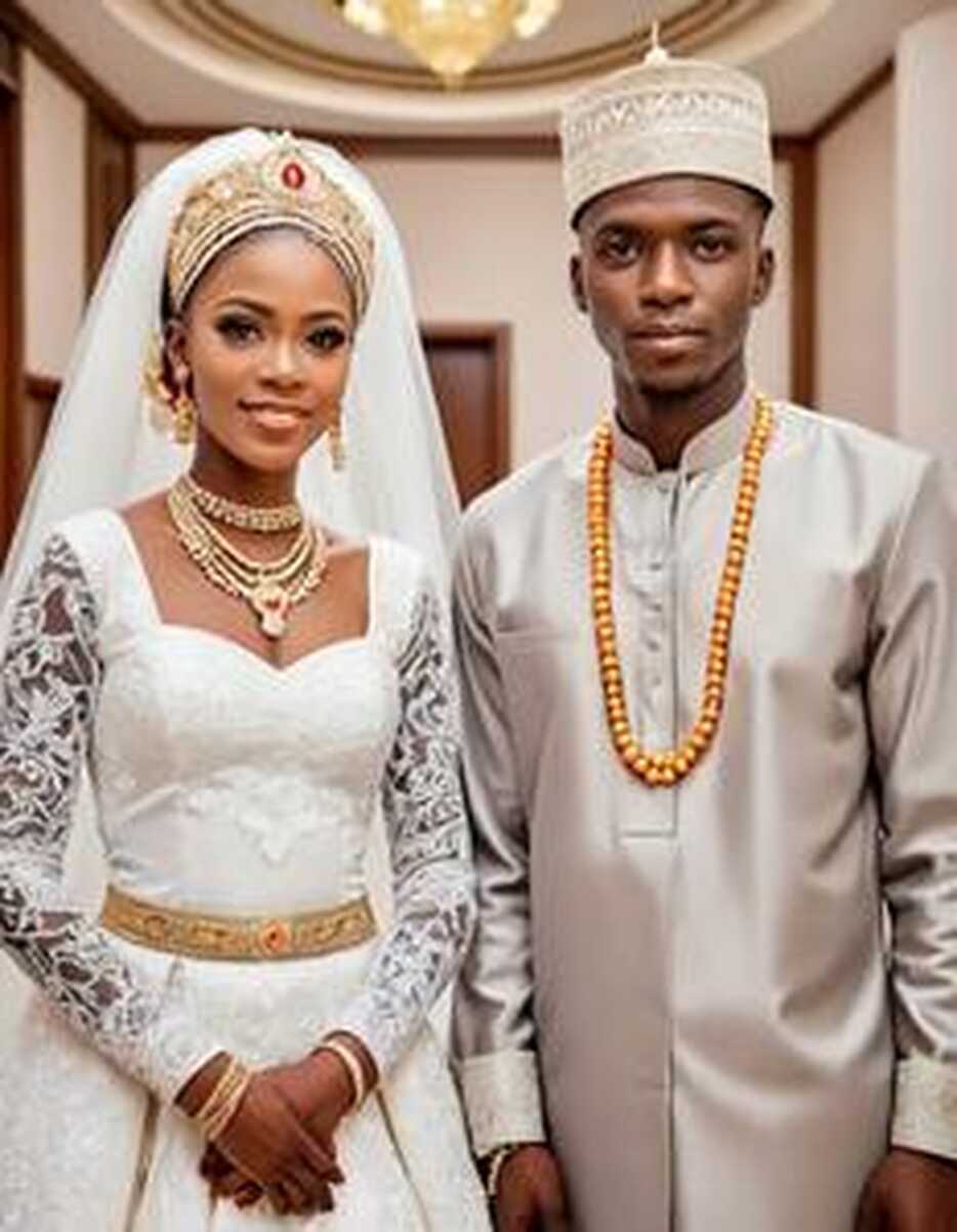 Yoruba Traditional Wedding Attire Bride And Groom Face Swap ID:2149593