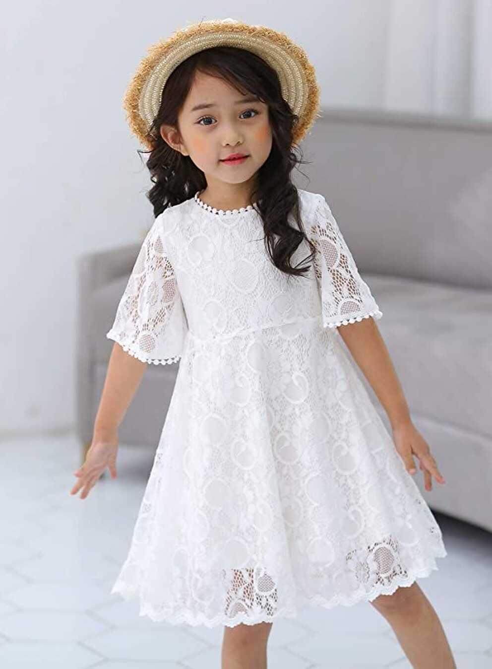 Youwon Flower Girls Dress Lace Dress Vintage Country Wedding Party ...