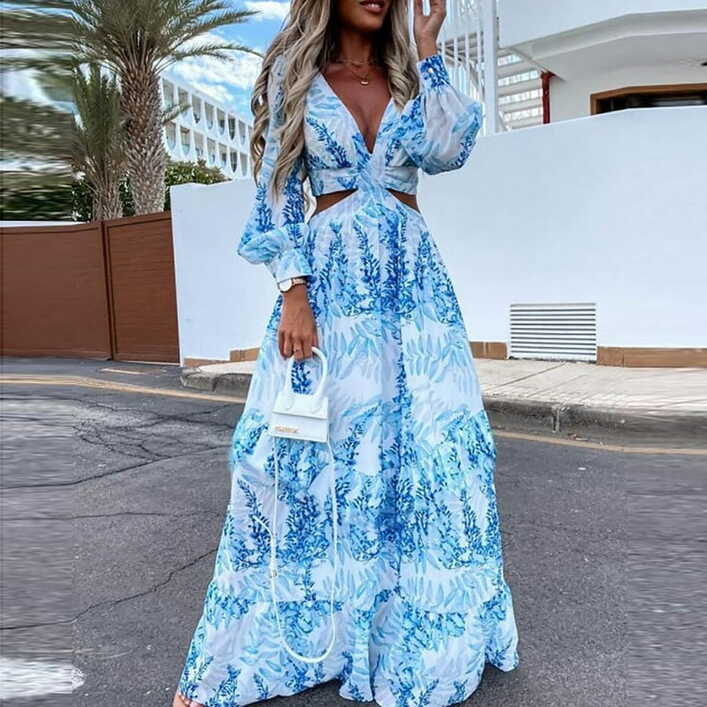 Yubatuo Women&#39;s Fashion Beach Casual Floral Maxi Long Dress For ...