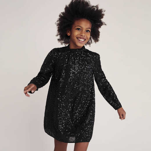 Zadig&amp;Voltaire - Teen Girls Black Sequin Dress | Childrensalon Outlet