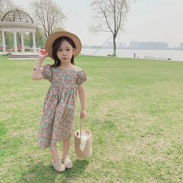 Zhihuida 1-8 Years Girls Dresses Children Girls floral Dresses ...