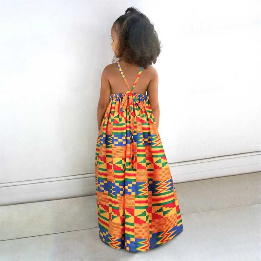 Zile-Children&#39;s African Inspired Girl&#39;s Dress - Zahara Designz