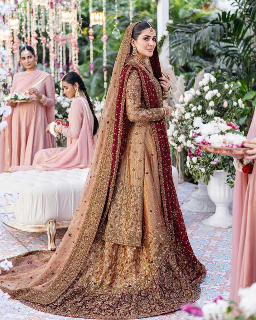 Zinc Red Kameez Lehenga for Pakistani Bridal Dresses – Nameera by ...