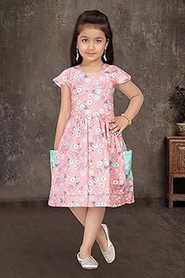 baby wish Girl Dress Knee Length Frock Floral Prints Girls Frocks ...