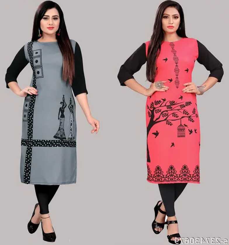 below 200 Long kurti Kurta kurtis stylish cotton straight design ...