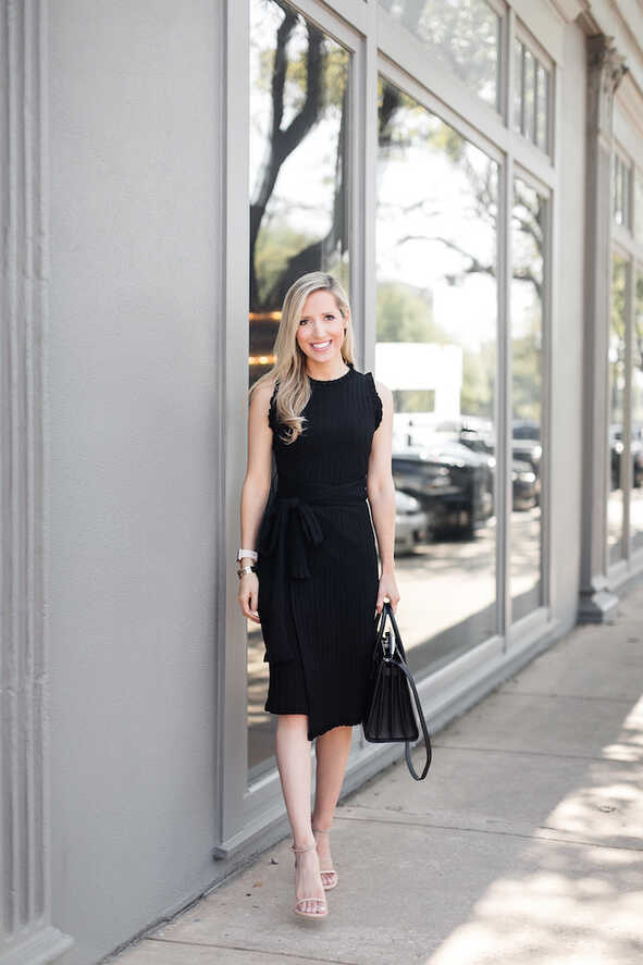 black wrap dress - neiman marcus - milly black dresses - stuart ...