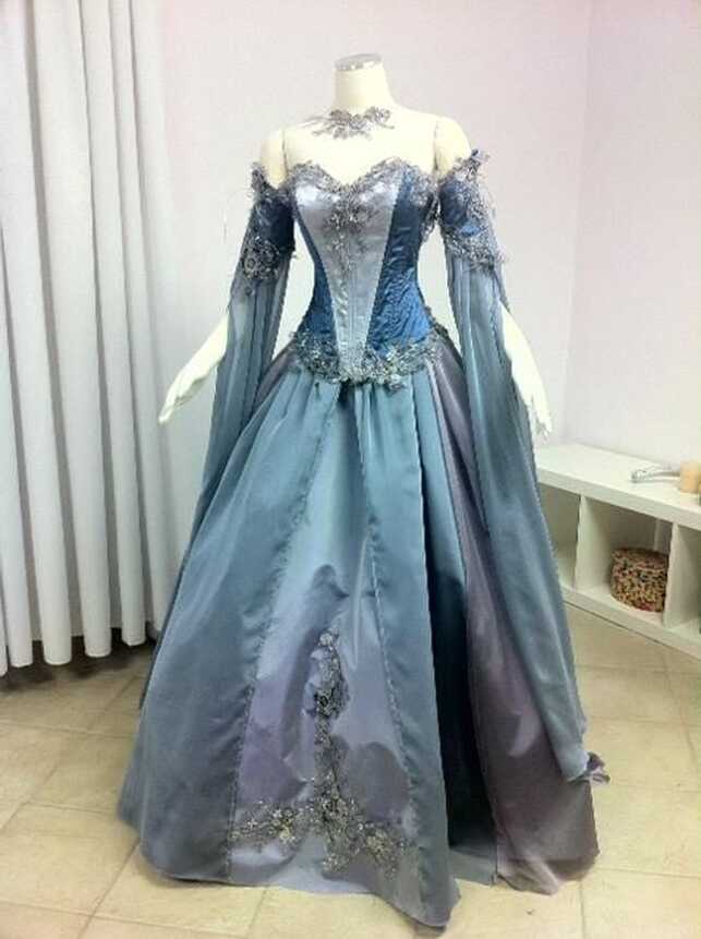 blue fantasy dress