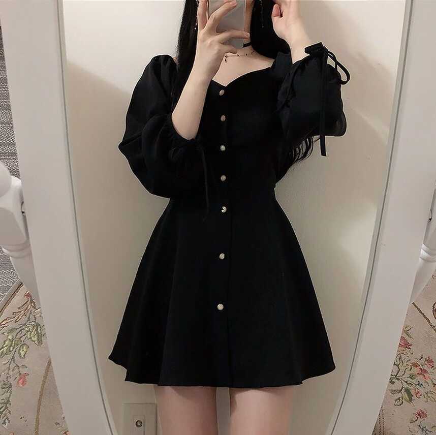 casual black dress