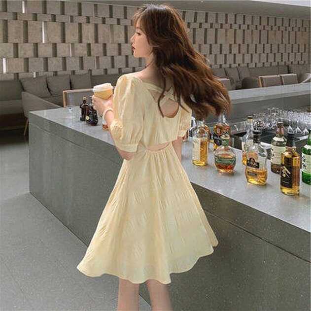 dress korean style long skirt night dress sexy dress 2021 new date ...