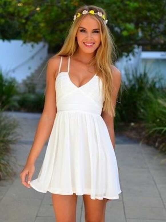 dress white dress summer dress short dress beach dress white white ...