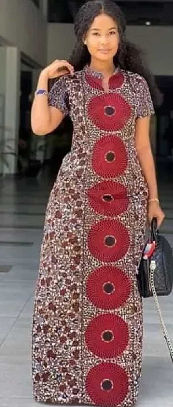 flowing Ankara Gown