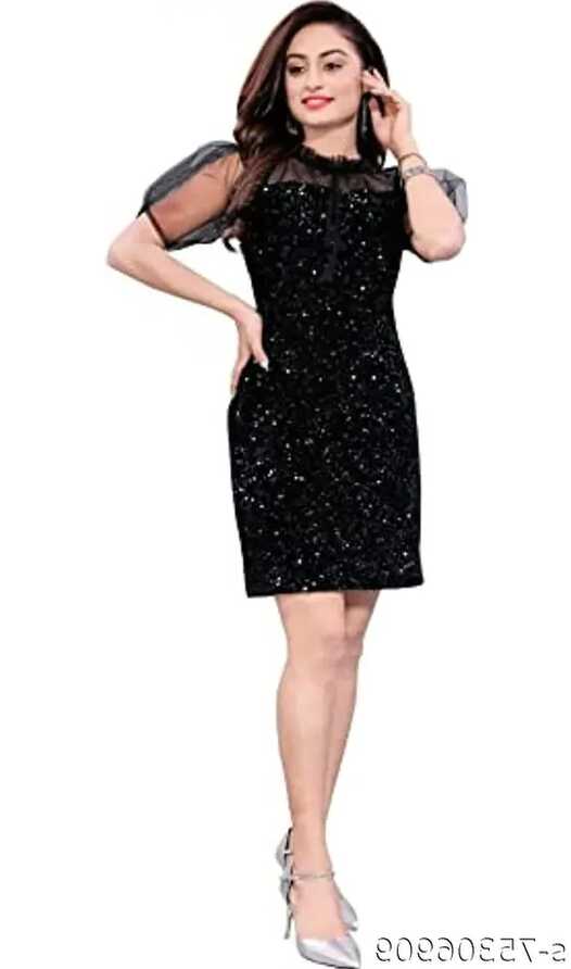 hot Stylish Sequin Knee Length Bodycon Western Dresses for Women ...