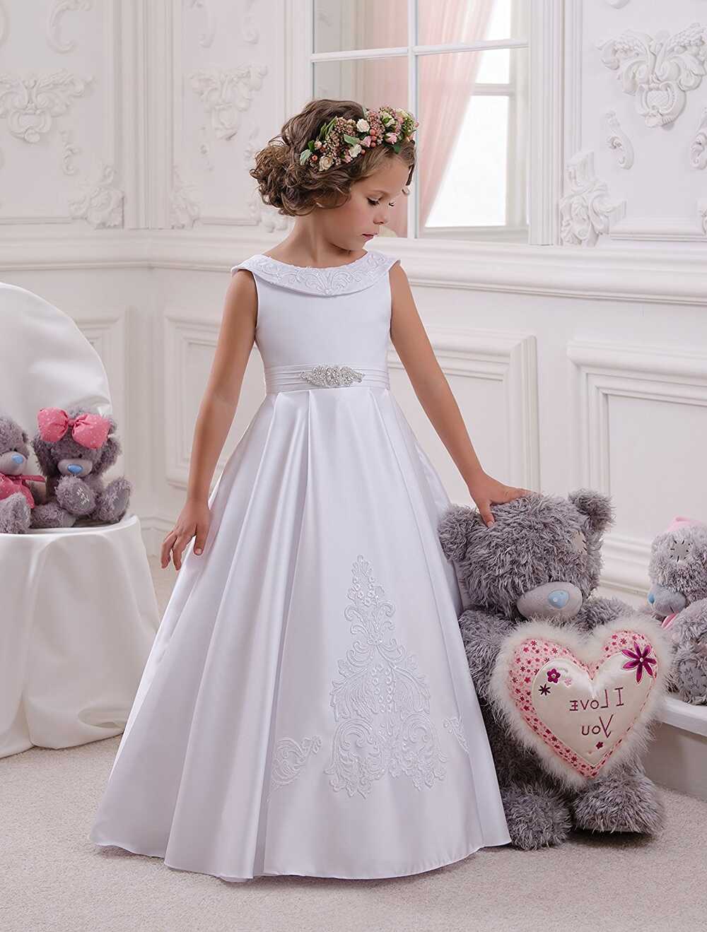 little girls dresses Elegant O-Neck Sleeveless kids ball gown A ...