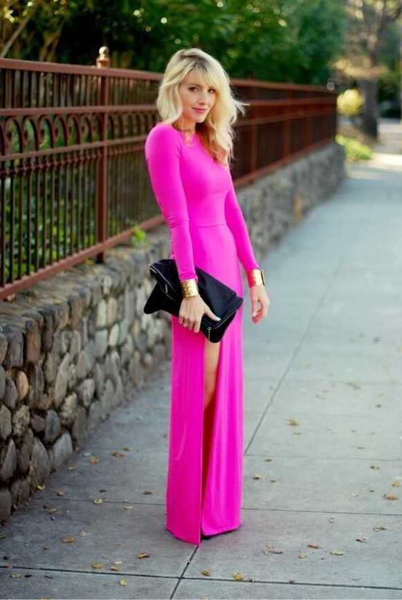 long sleeves and hot pink | Top shop dress, Neon pink dresses ...