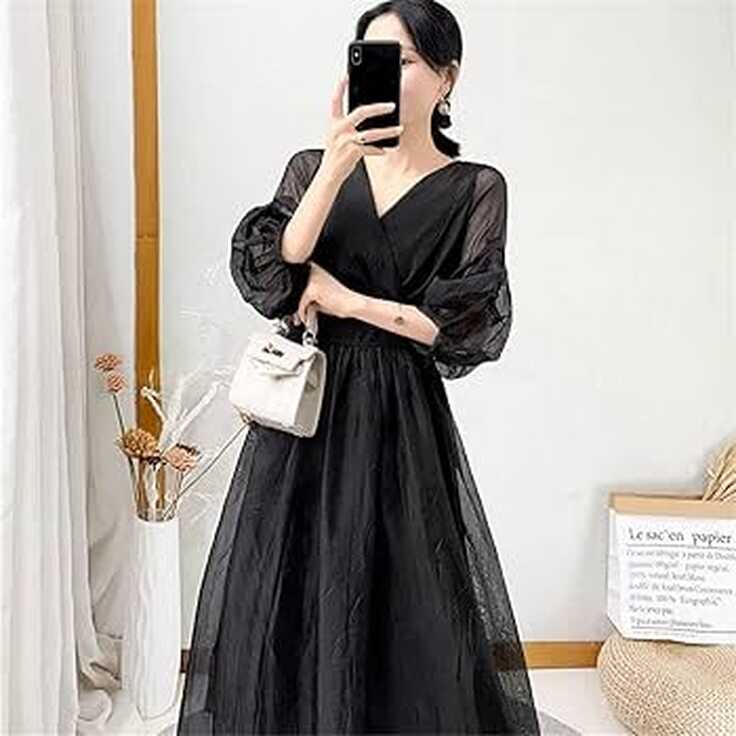 n/a Fashion Elegant Casual Puff Sleeve Summer Light Dress Party ...