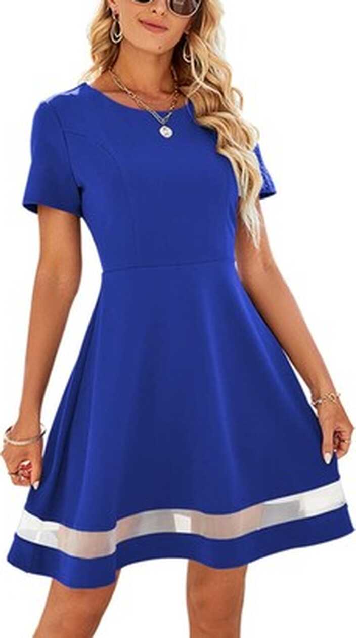 oten Fit and Flare Dress for Women with Sleeves Summer Casual ...